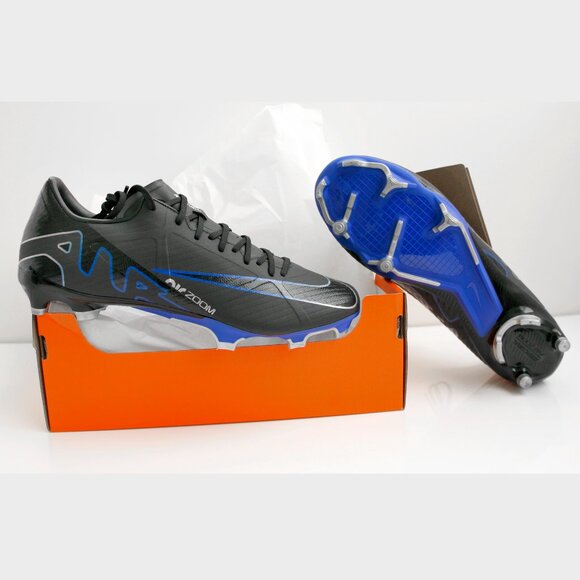 Nike Zoom Vapor 15 Academy FG/MG Men\'s Low Top Soccer Cleats Black/Blue Size 9 main image 7